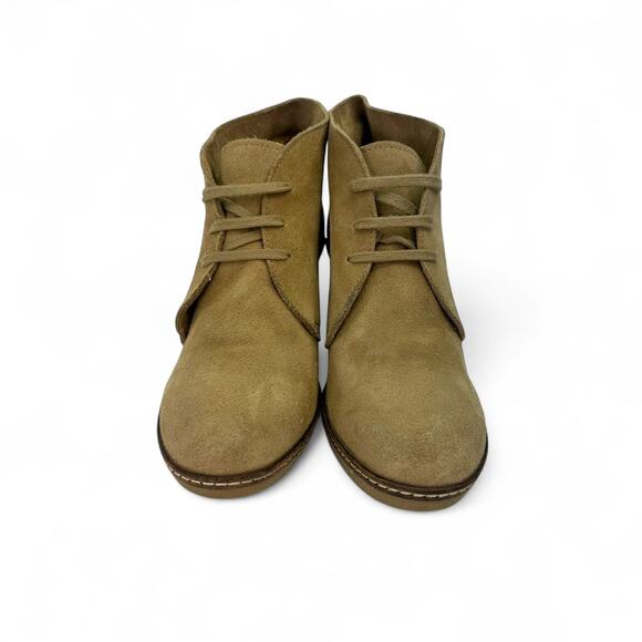 J.Crew Women's MacAlister Bootie 7 Tan Suede Leather Chukka Lace Up Ankle Boots - Picture 3 of 8